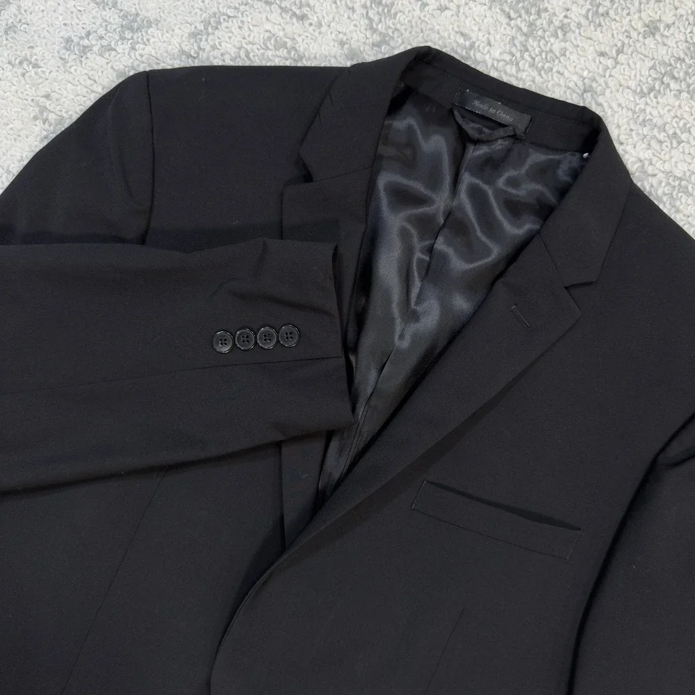 Calvin‎ Klein Blazer Sport Coat Black 2 Button Single Breasted Men's 42R